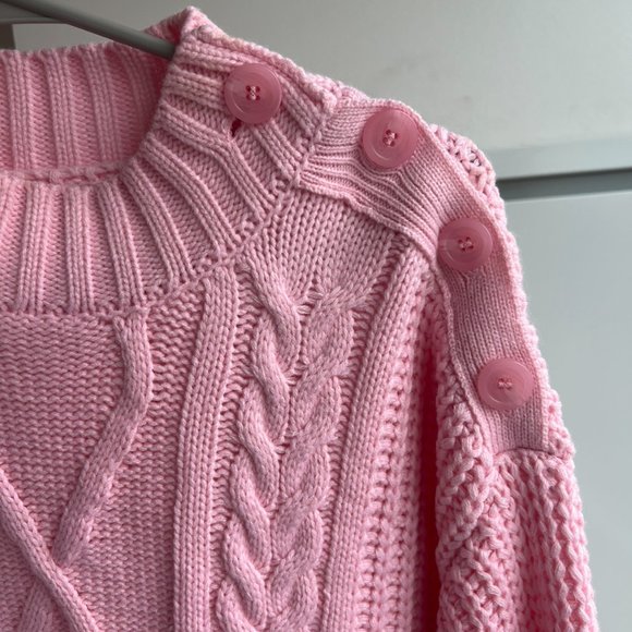 Mini Pink Sweater Dress - Picture 1 of 3